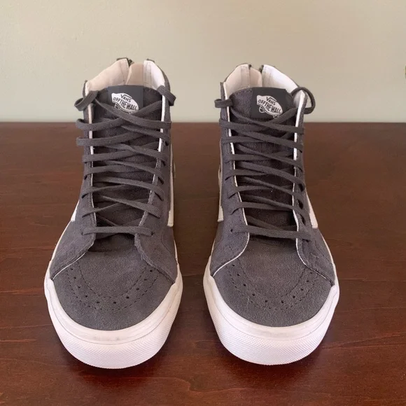 Vans Dark Grey Sk8 Hi Slim Zip - New without box - 7.5 men/9 women - Picture 1 of 7